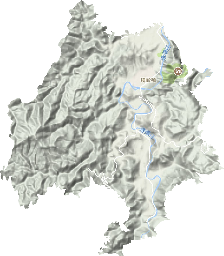 镜岭镇地形地图