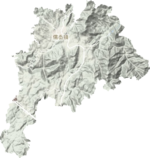 儒岙镇地形地图