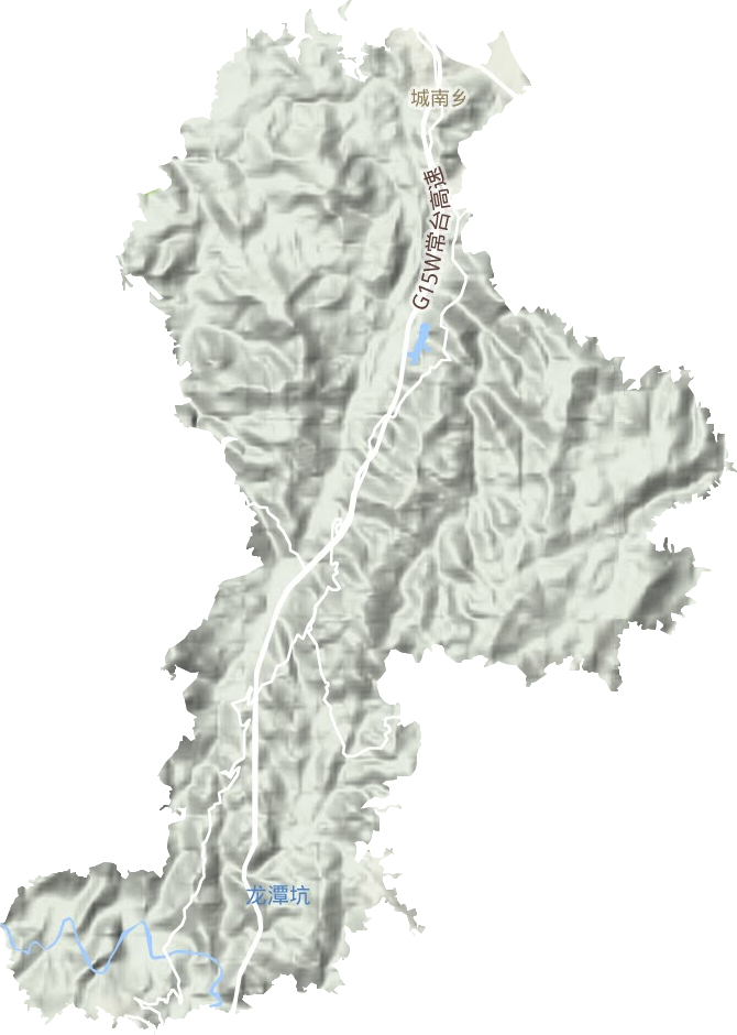 城南乡地形地图