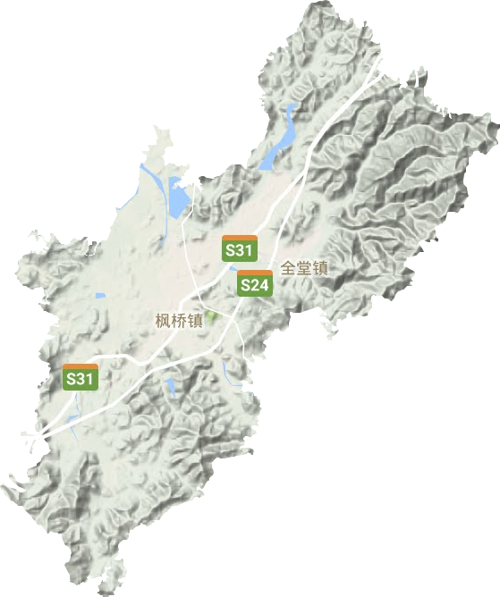 枫桥镇地形地图