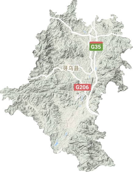 寻乌县地形地图