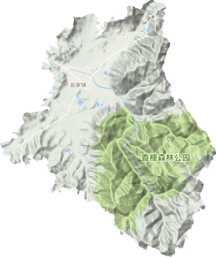 赵家镇地形地图
