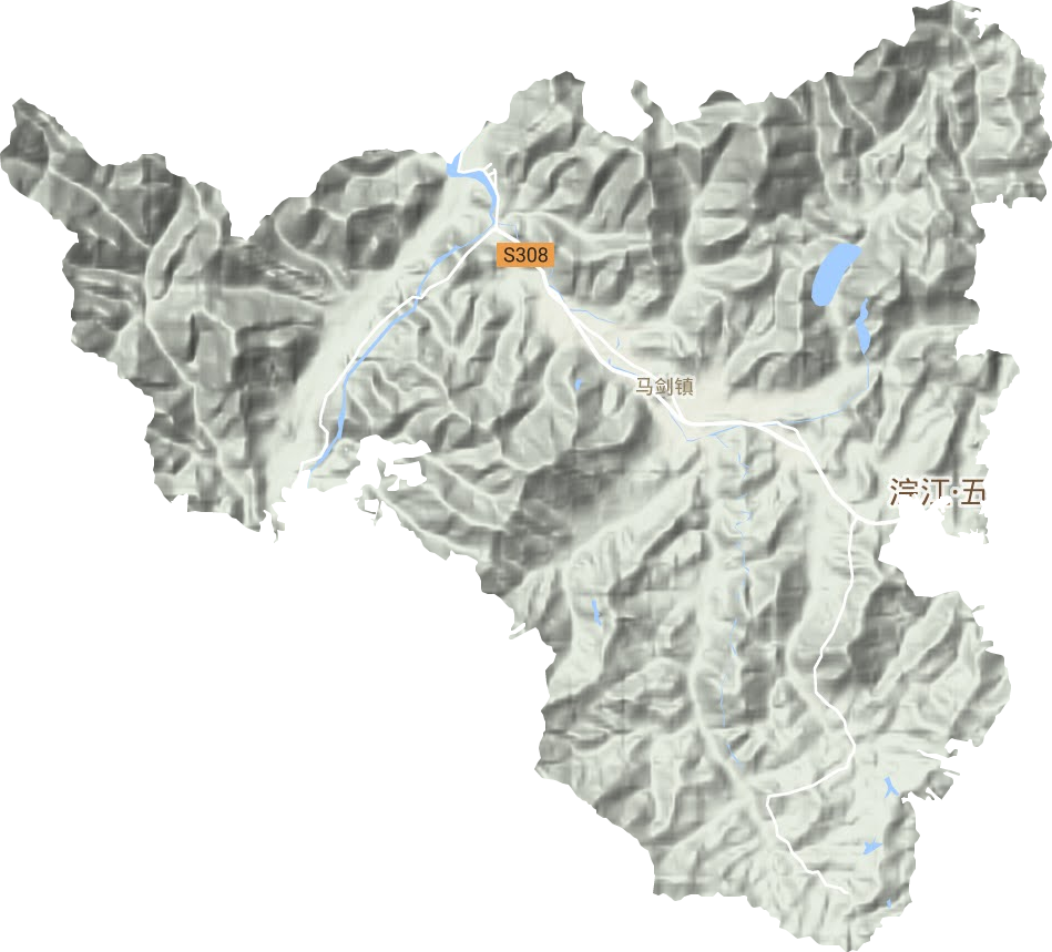 马剑镇地形地图