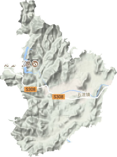 五泄镇地形地图