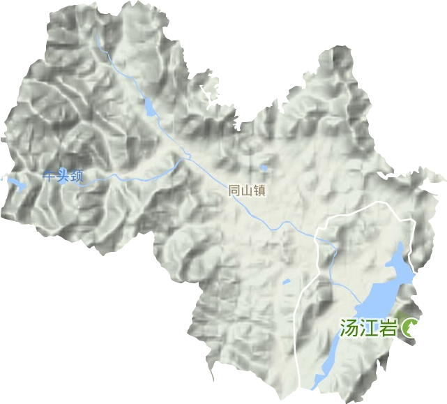 同山镇地形地图