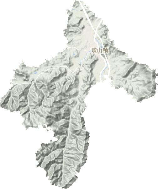 璜山镇地形地图