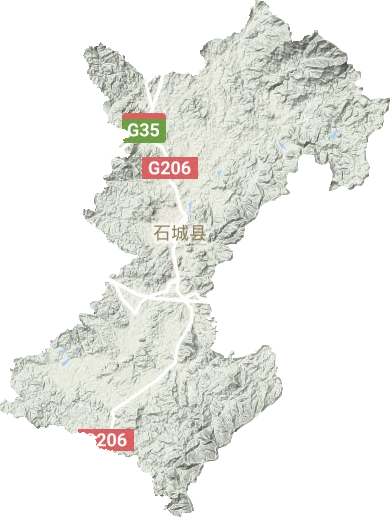 石城县地形地图