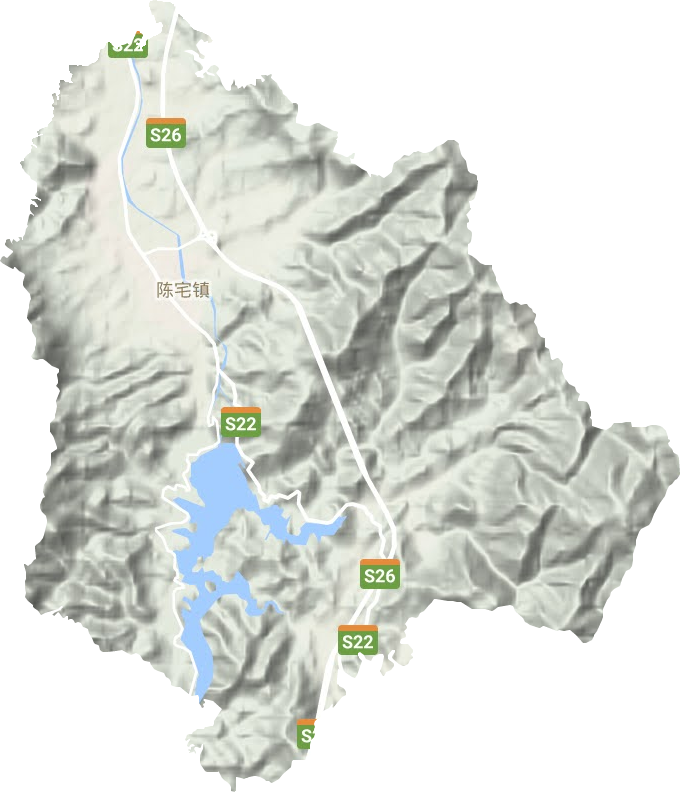陈宅镇地形地图