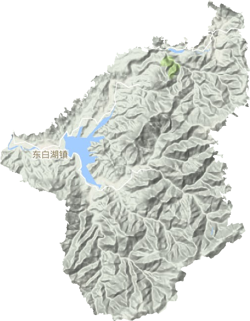 东白湖镇地形地图