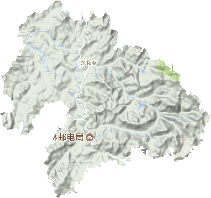 东和乡地形地图