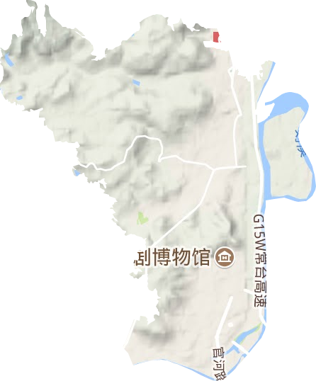 剡湖街道地形地图