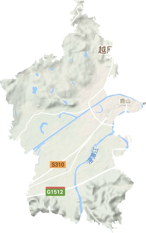 鹿山街道地形地图
