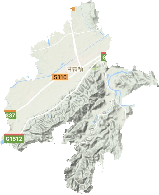 甘霖镇地形地图