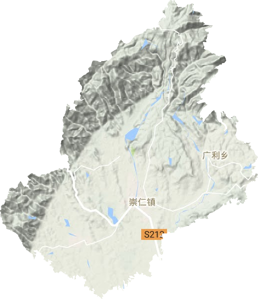 崇仁镇地形地图