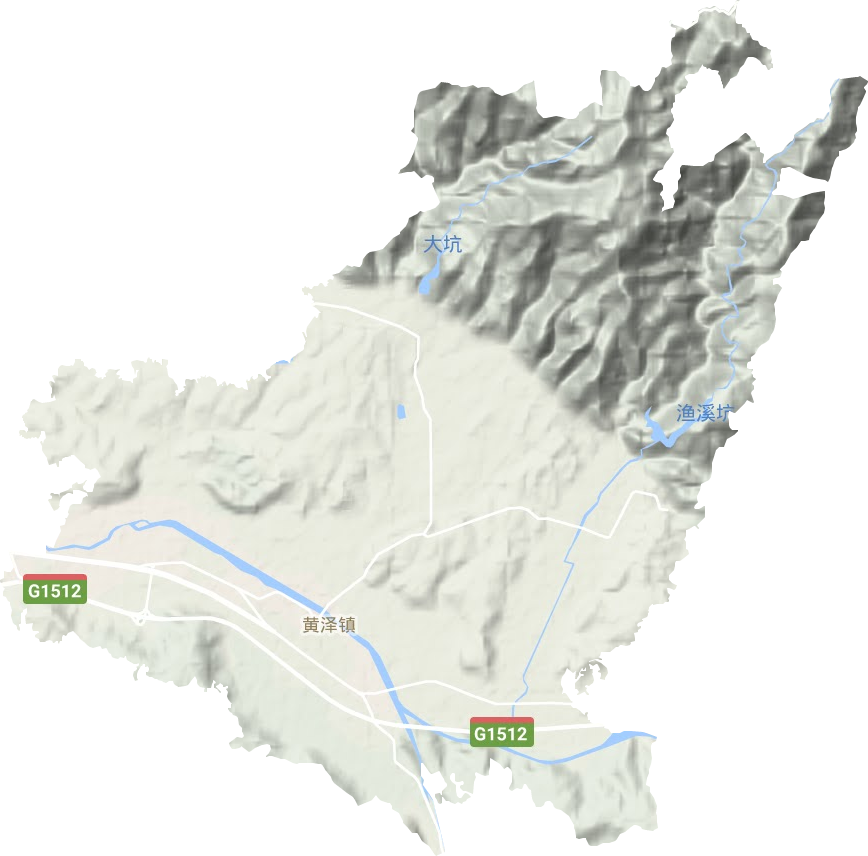 黄泽镇地形地图