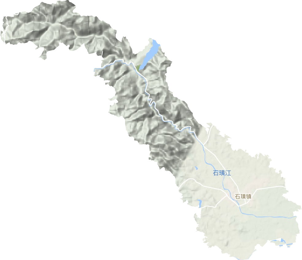 石璜镇地形地图