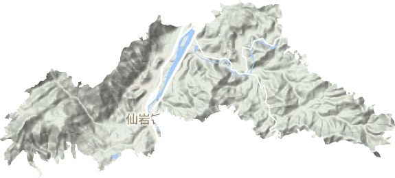 仙岩镇地形地图