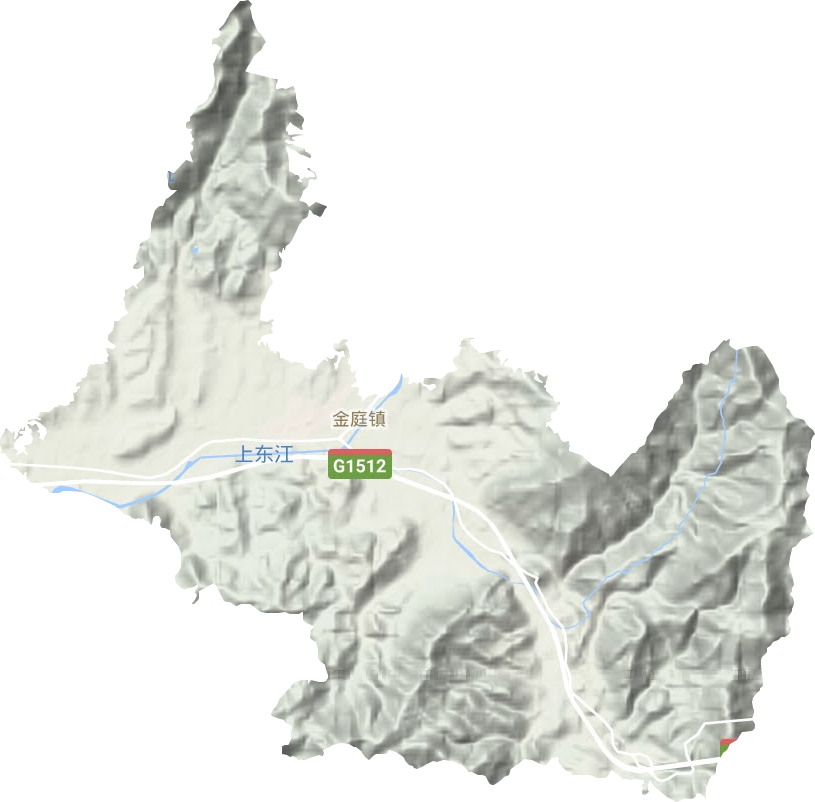 金庭镇地形地图