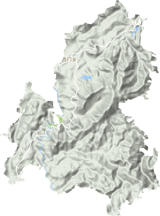 贵门乡地形地图