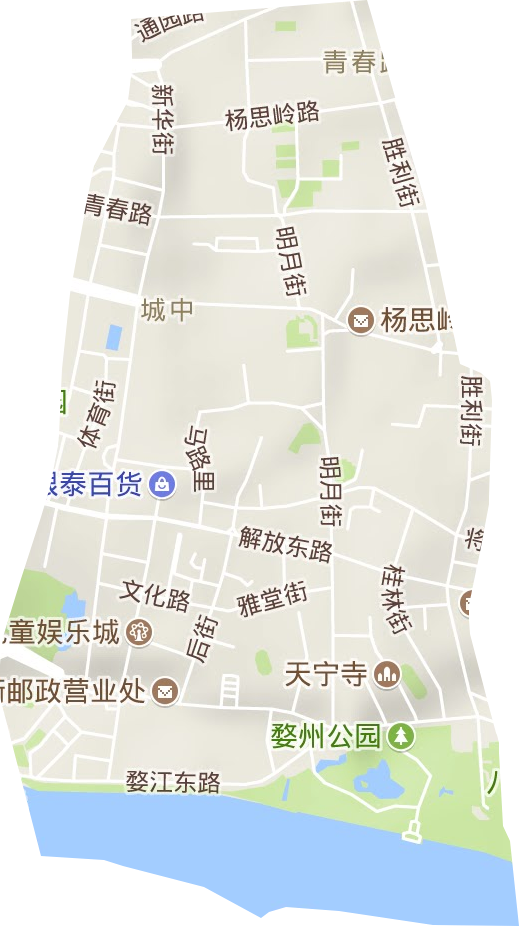 城中街道地形地图