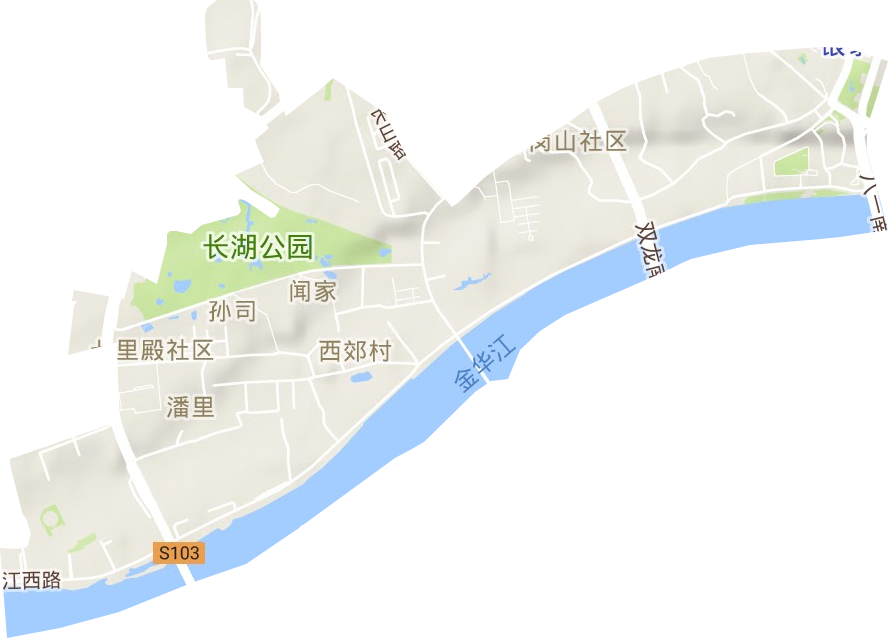 城西街道地形地图