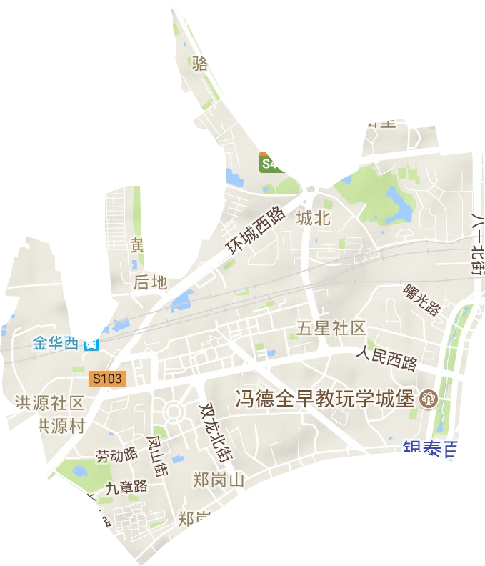 城北街道地形地图