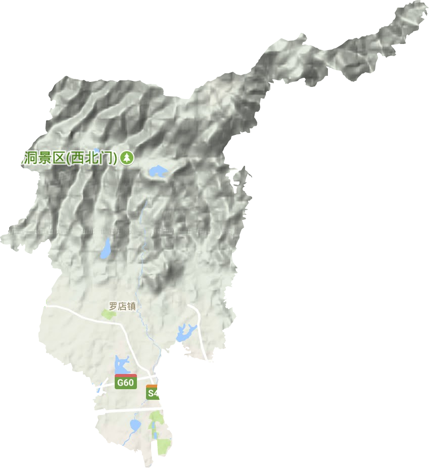 罗店镇地形地图