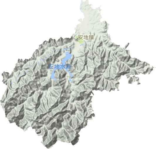 安地镇地形地图