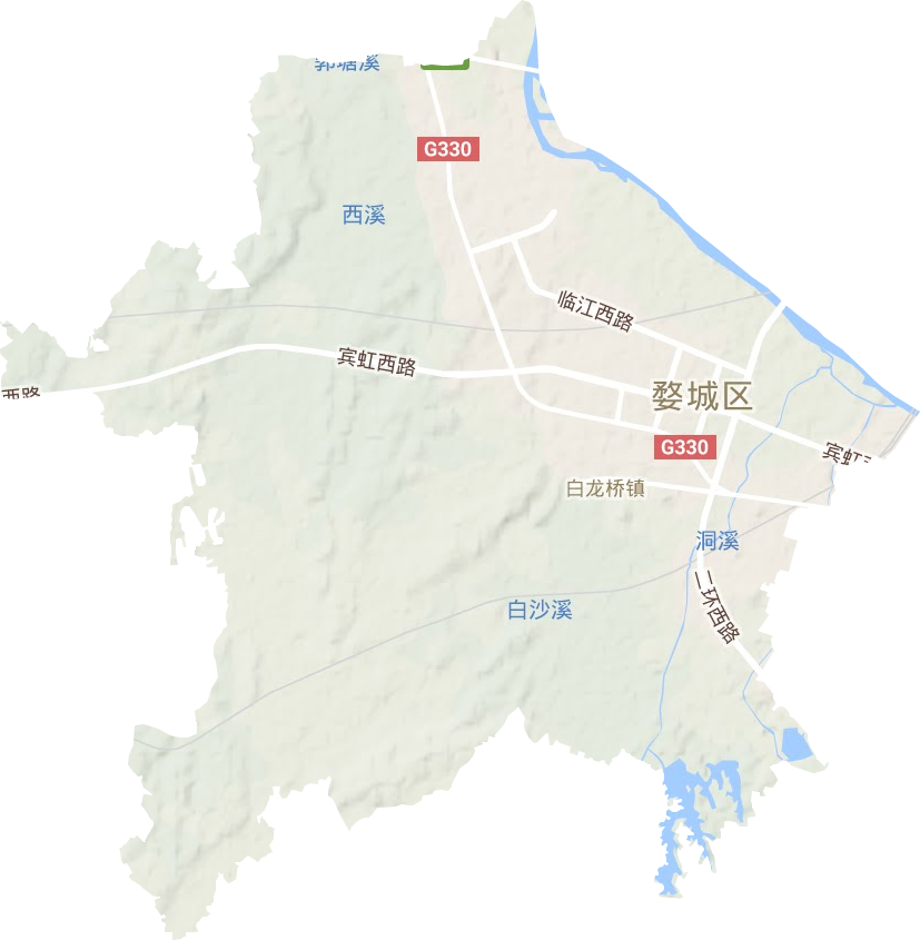 白龙桥镇地形地图