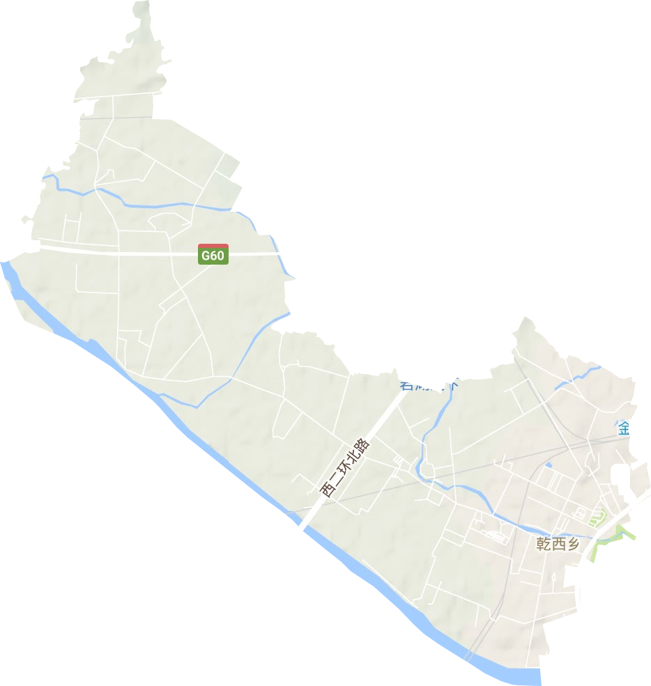 乾西乡地形地图