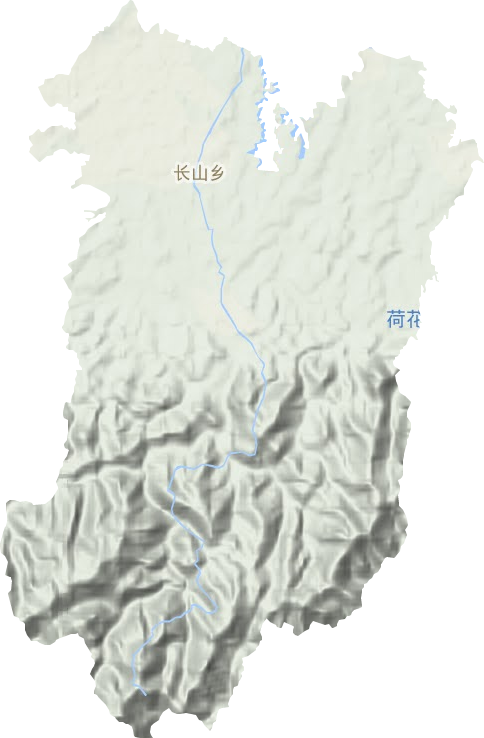 长山乡地形地图
