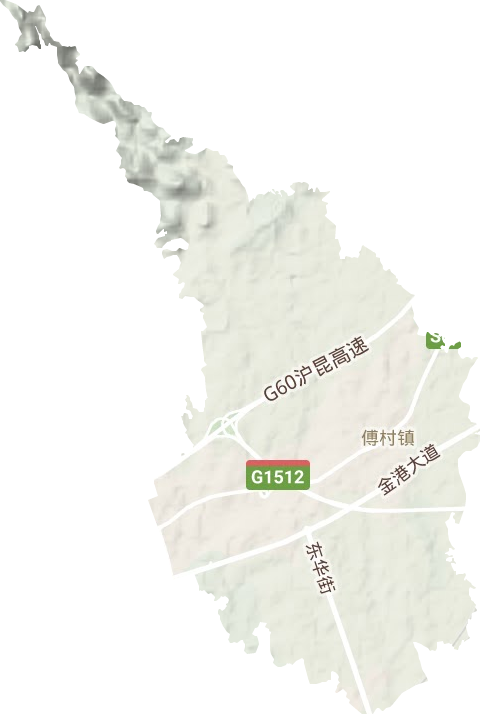 傅村镇地形地图
