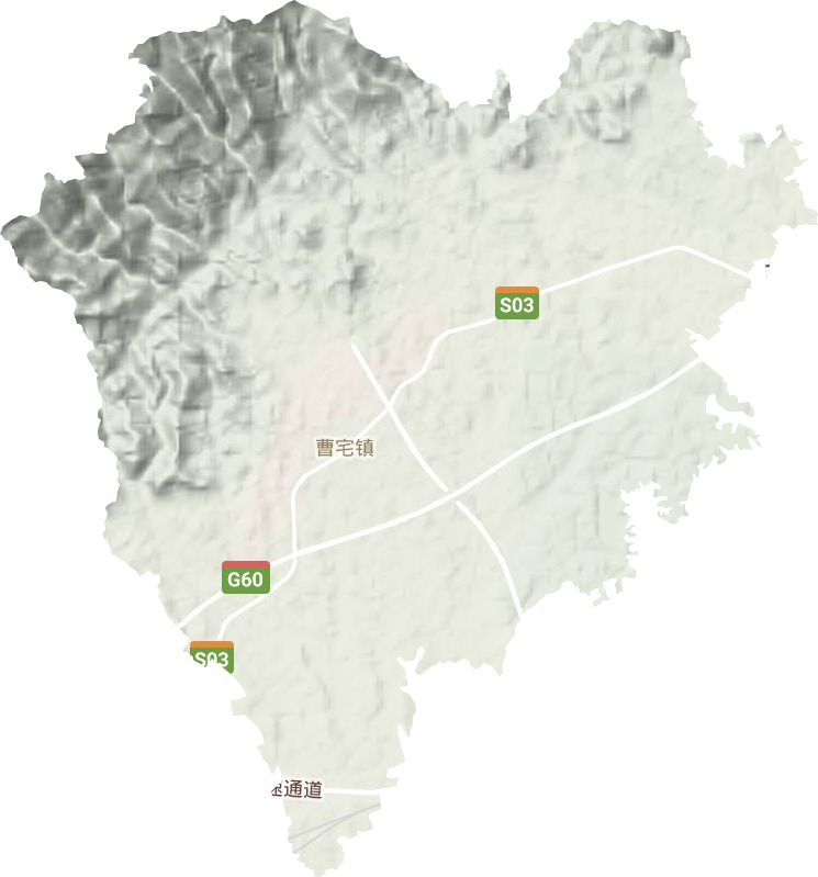 曹宅镇地形地图