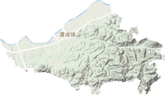 澧浦镇地形地图