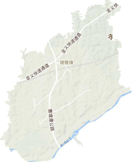 塘雅镇地形地图