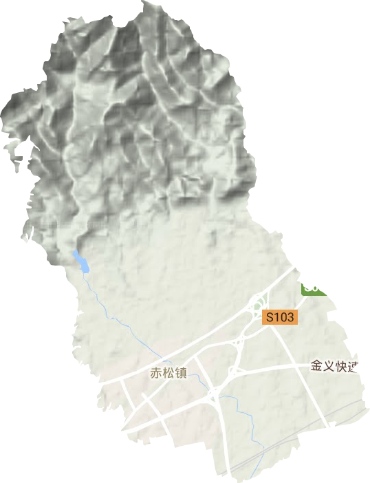 赤松镇地形地图