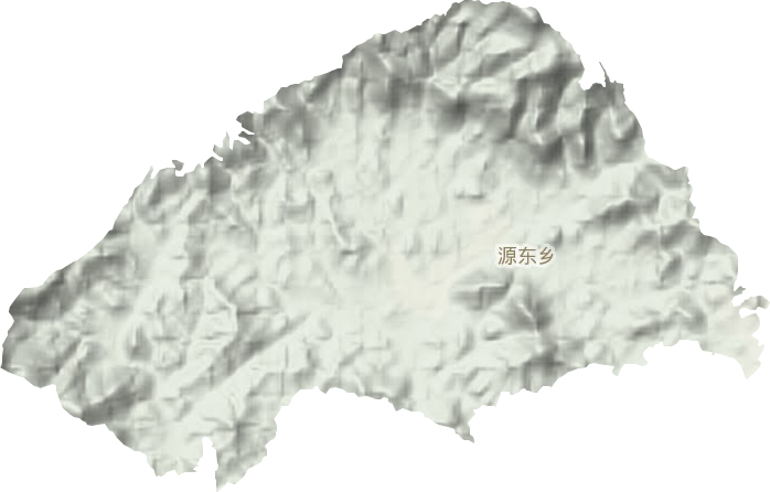 源东乡地形地图