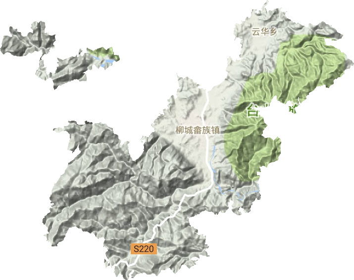 柳城畲族镇地形地图