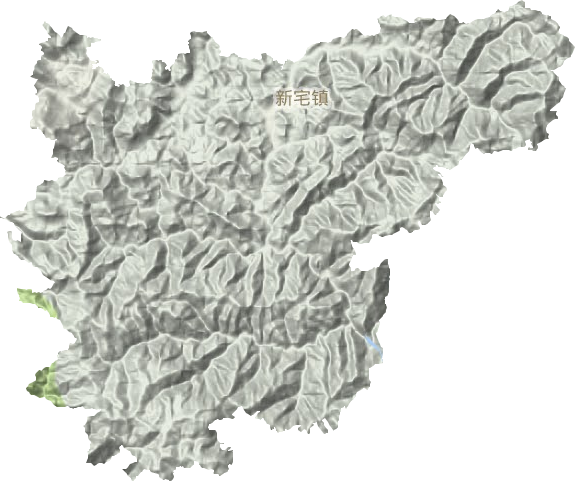 新宅镇地形地图