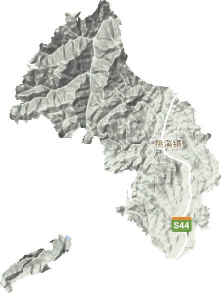 桃溪镇地形地图