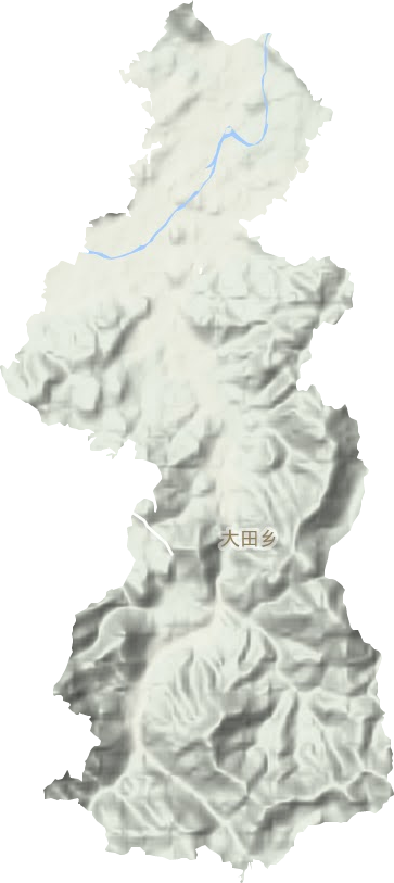 大田乡地形地图