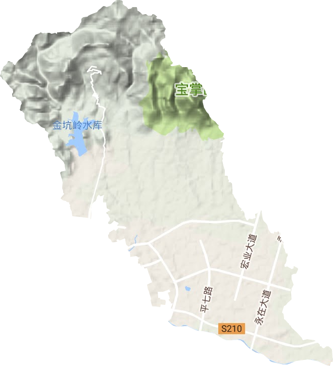 仙华街道地形地图