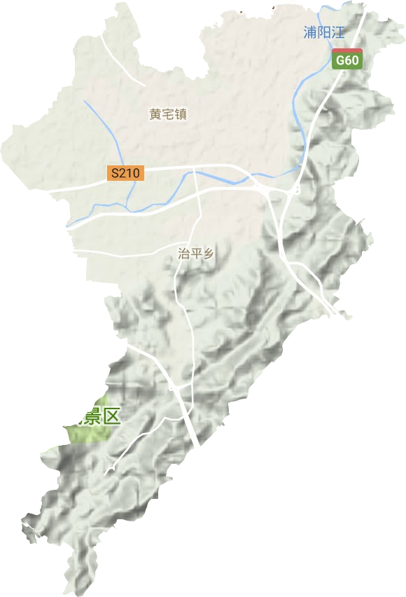 黄宅镇地形地图