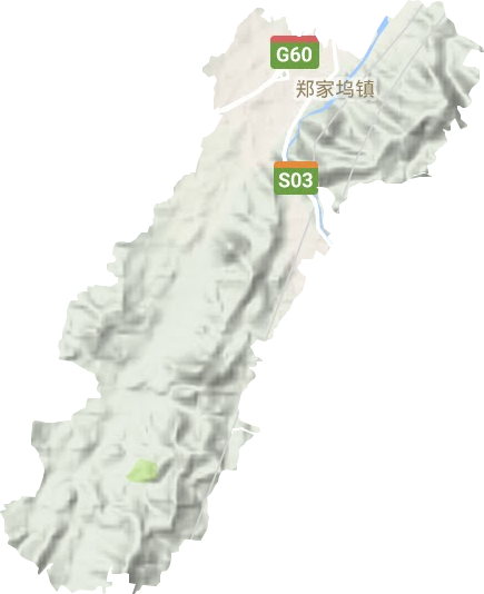 郑家坞镇地形地图