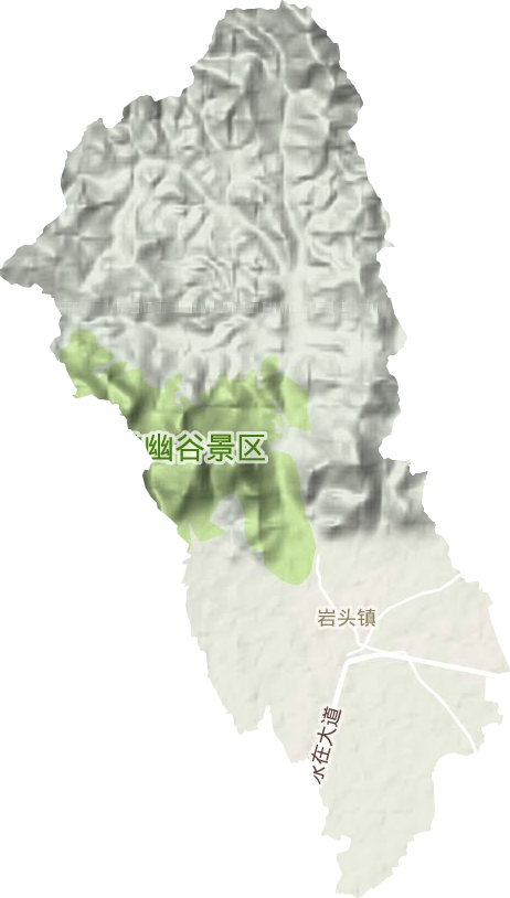 岩头镇地形地图