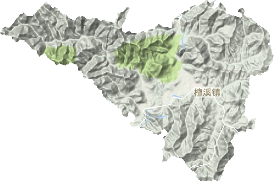 檀溪镇地形地图