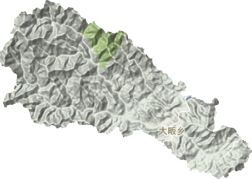 大畈乡地形地图