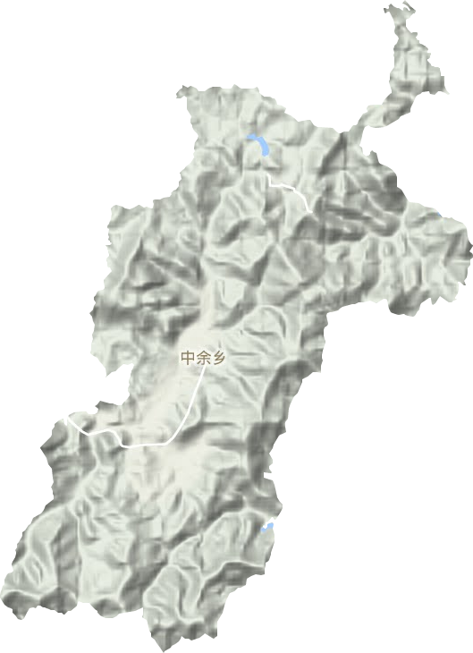 中余乡地形地图