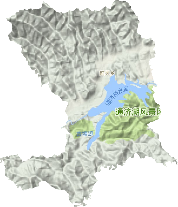 前吴乡地形地图
