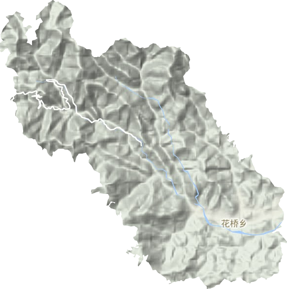 花桥乡地形地图